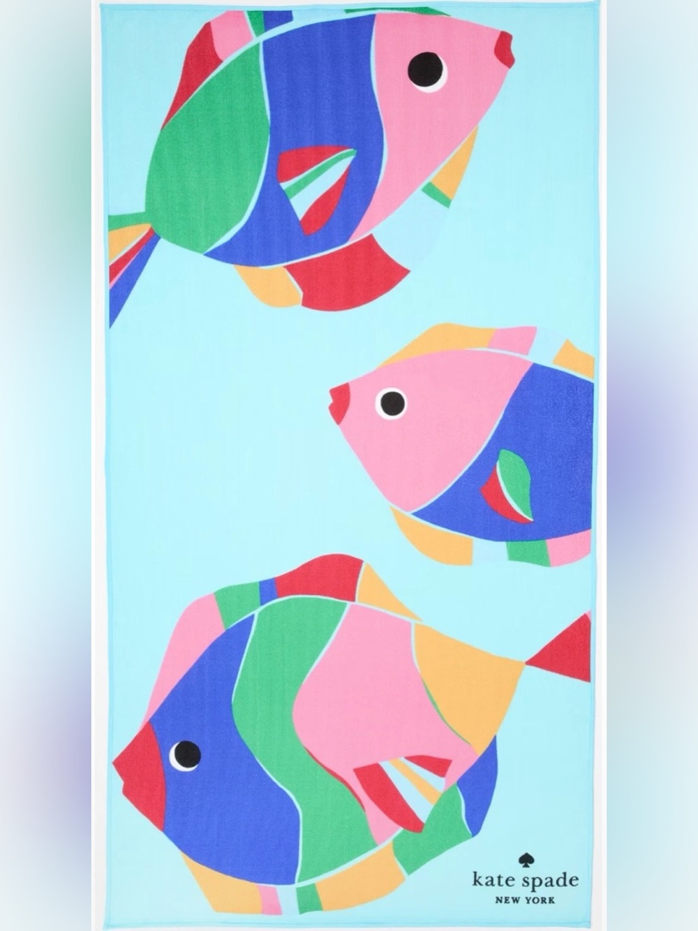 kate spade Tropical Fish Beach Towel 34” x 64” NIP